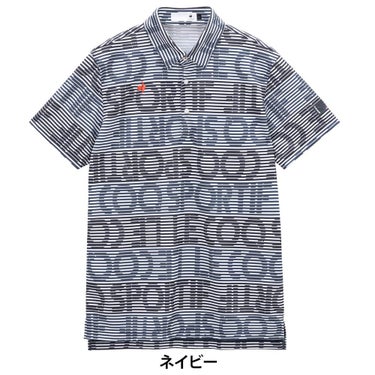 ルコック Le coq sportif　メンズ グラフィックロゴ ボーダー柄 半袖 ポロシャツ LG6SHS06M　2026年モデル 詳細4