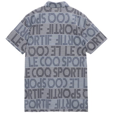 ルコック Le coq sportif　メンズ グラフィックロゴ ボーダー柄 半袖 ポロシャツ LG6SHS06M　2026年モデル 詳細5