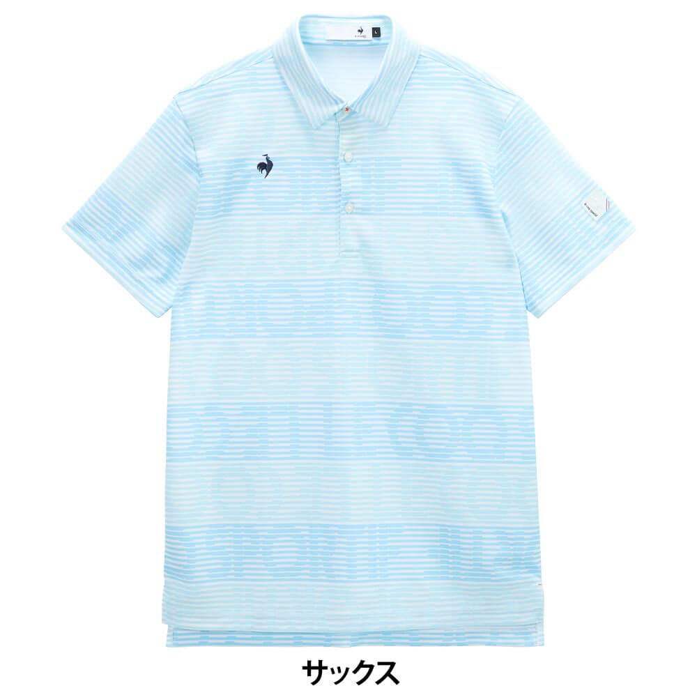 ルコック Le coq sportif　メンズ グラフィックロゴ ボーダー柄 半袖 ポロシャツ LG6SHS06M　2026年モデル 詳細6