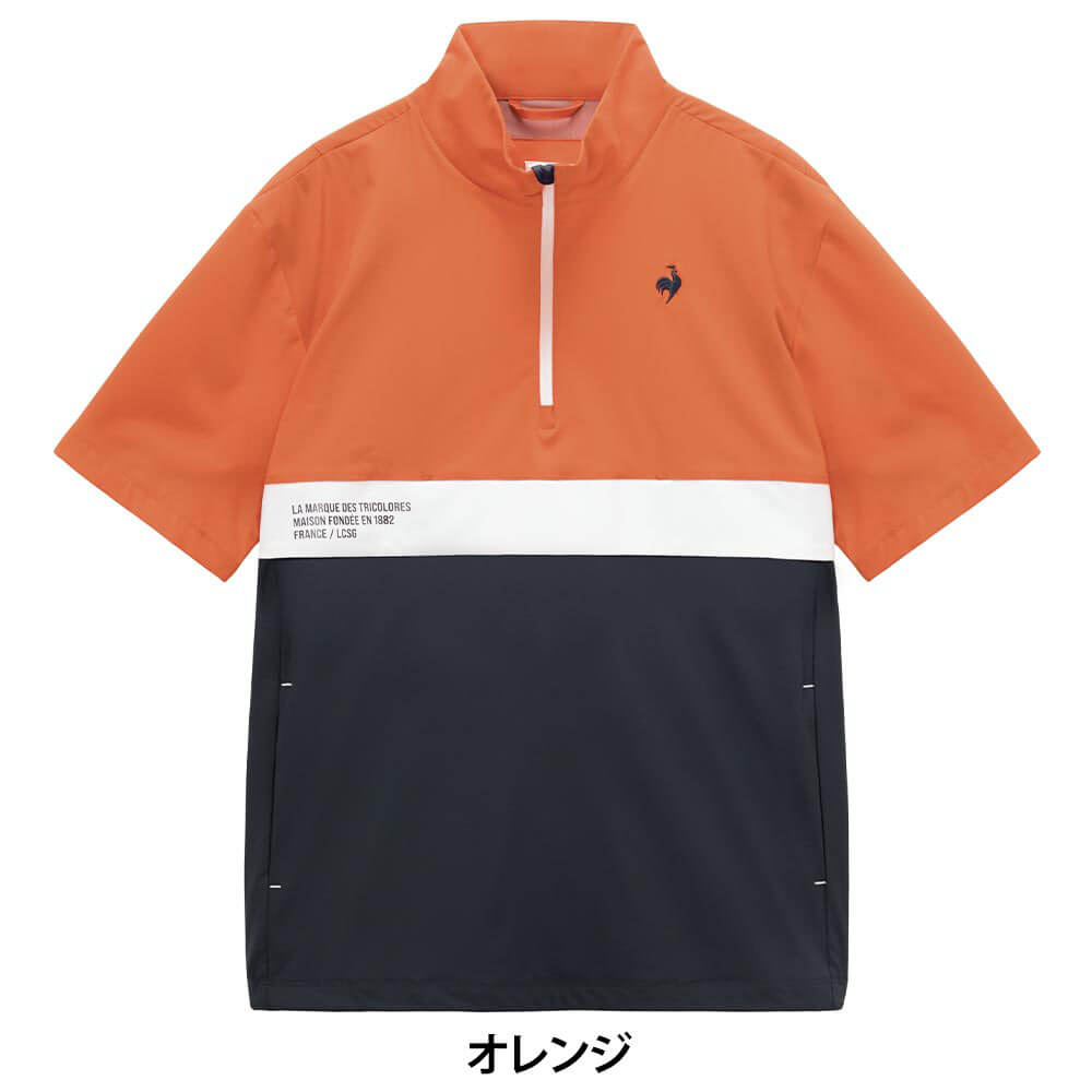ルコック Le coq sportif　メンズ 花粉対策 ハーフジップ 半袖 プルオーバー LG6SWB80M　2026年モデル 詳細4