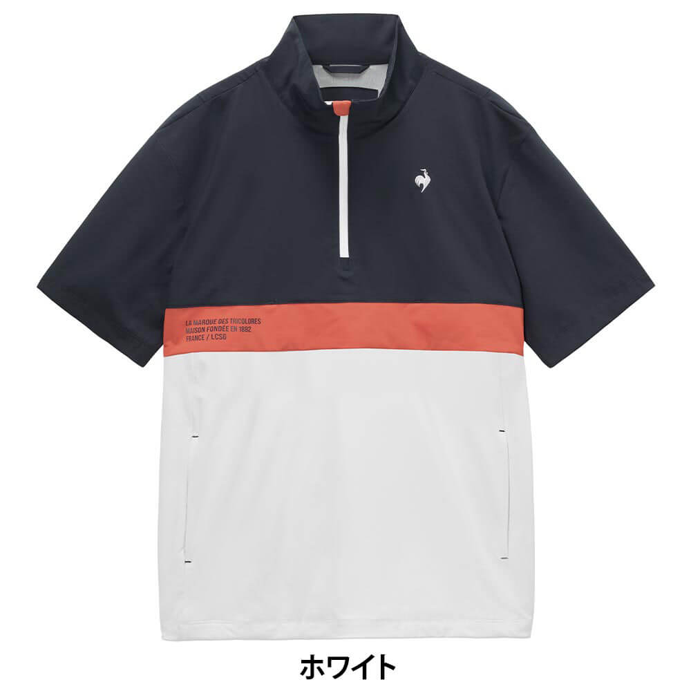 ルコック Le coq sportif　メンズ 花粉対策 ハーフジップ 半袖 プルオーバー LG6SWB80M　2026年モデル 詳細5