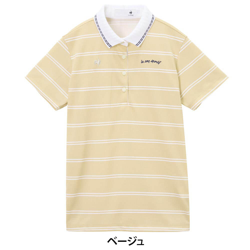 ルコック Le coq sportif　レディース ボーダー柄 半袖 ポロシャツ LG6SHS00L　2026年モデル 詳細2