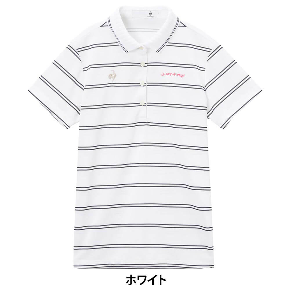 ルコック Le coq sportif　レディース ボーダー柄 半袖 ポロシャツ LG6SHS00L　2026年モデル 詳細6