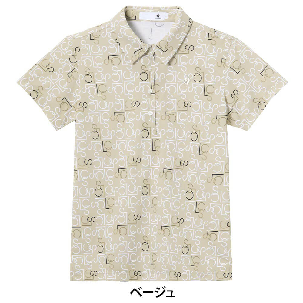 ルコック Le coq sportif レディース 総柄 半袖 ポロシャツ LG6SHS01L
