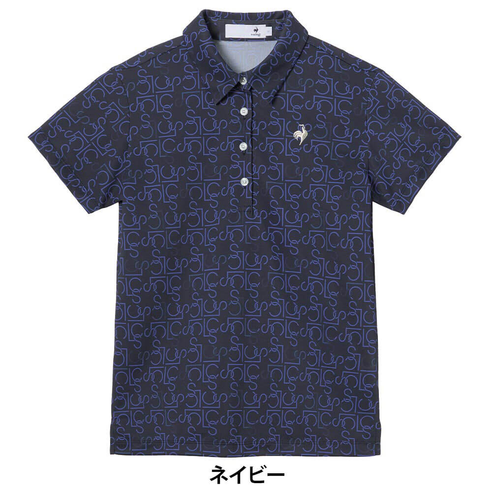 ルコック Le coq sportif レディース 総柄 半袖 ポロシャツ LG6SHS01L