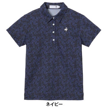 ルコック Le coq sportif　レディース 総柄 半袖 ポロシャツ LG6SHS01L　2026年モデル 詳細4