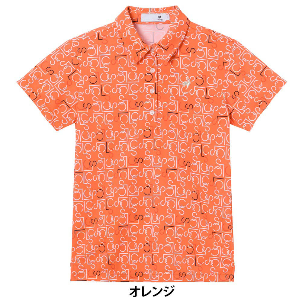 ルコック Le coq sportif レディース 総柄 半袖 ポロシャツ LG6SHS01L