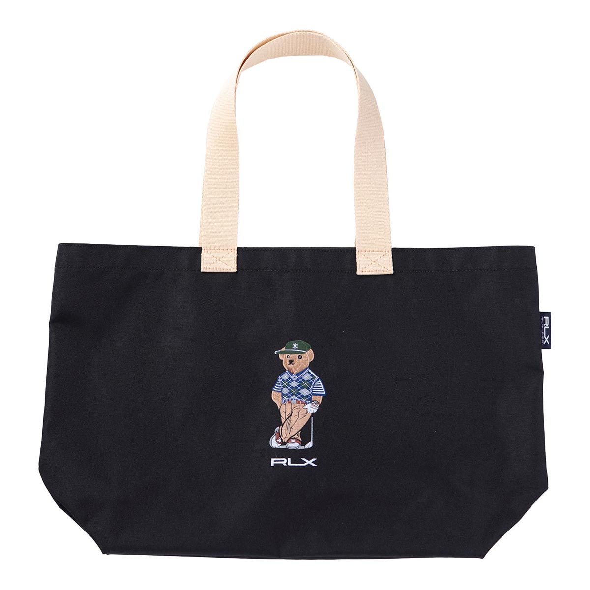 [2026年モデル] POLO GOLF RLX ベア刺繍シリーズ トートバッグ シューズ収納袋付き RLT022 BK ブラック ブラック