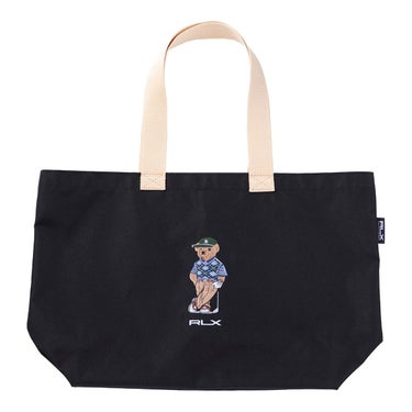 [2026年モデル] POLO GOLF RLX ベア刺繍シリーズ トートバッグ シューズ収納袋付き RLT022 BK ブラック ブラック