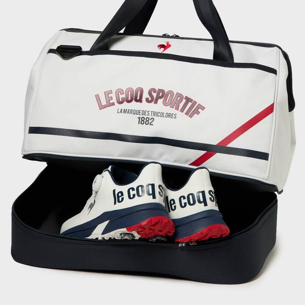 ルコック Le coq sportif　メンズ 二層式 ボストンバッグ LG6SBB00M WHRD ホワイト×レッド　2026年モデル 詳細3
