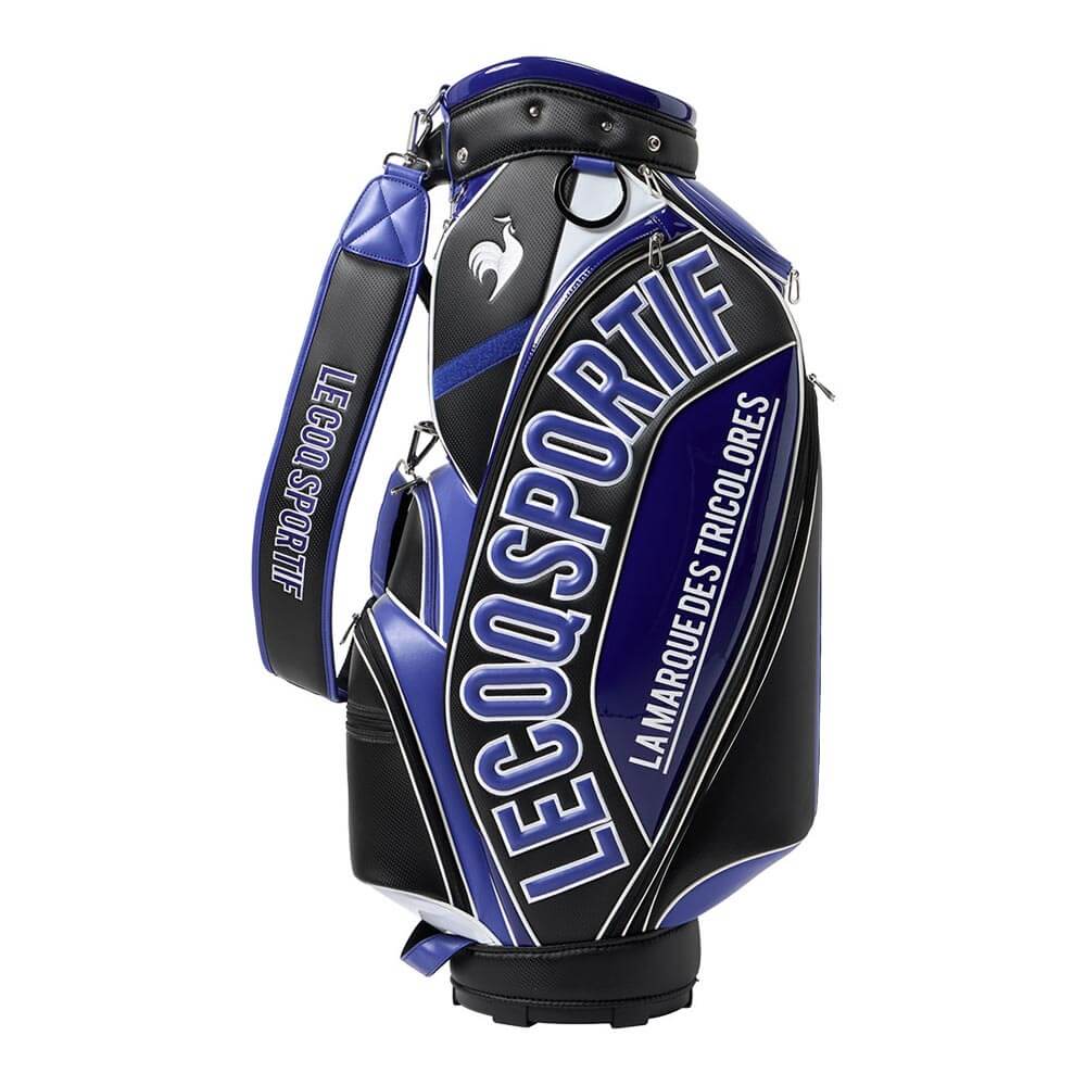 ルコック Le coq sportif　メンズ グラフィックデザイン 大口径 キャディバッグ LG6SCB02M BK00 ブラック　2026年モデル