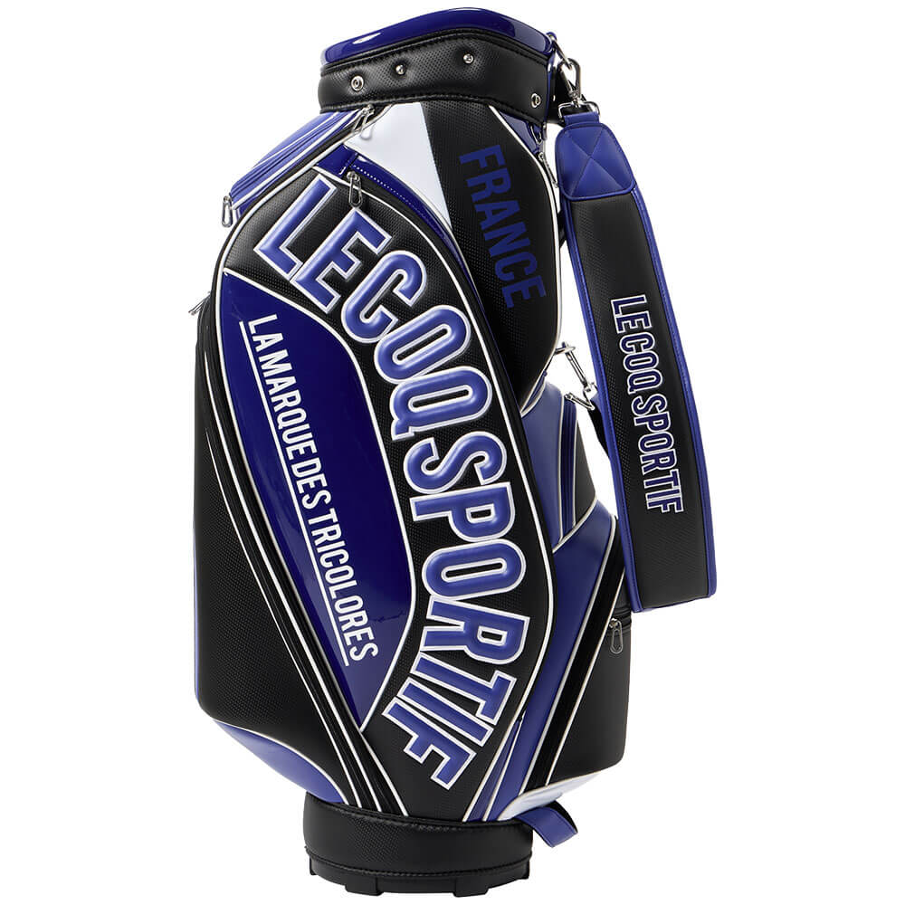 ルコック Le coq sportif　メンズ グラフィックデザイン 大口径 キャディバッグ LG6SCB02M BK00 ブラック　2026年モデル 詳細2