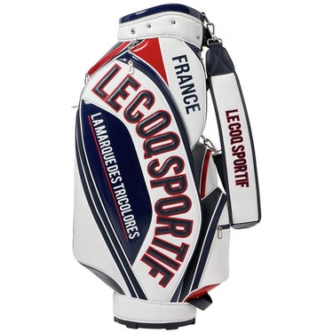 ルコック Le coq sportif　メンズ グラフィックデザイン 大口径 キャディバッグ LG6SCB02M WHRD ホワイト×レッド　2026年モデル 詳細2