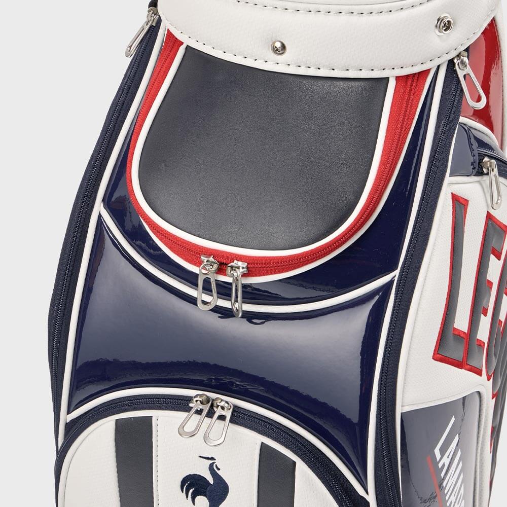 ルコック Le coq sportif　メンズ グラフィックデザイン 大口径 キャディバッグ LG6SCB02M WHRD ホワイト×レッド　2026年モデル 詳細4