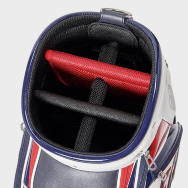 ルコック Le coq sportif　メンズ グラフィックデザイン 大口径 キャディバッグ LG6SCB02M WHRD ホワイト×レッド　2026年モデル 詳細5