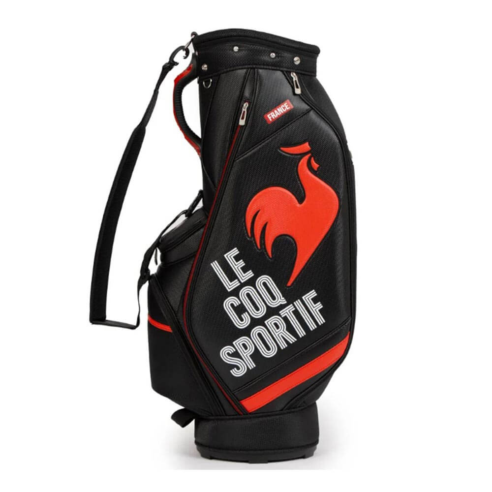 ルコック Le coq sportif　メンズ グラフィックデザイン 軽量 キャディバッグ LG6SCB04M BK00 ブラック　2026年モデル ブラック