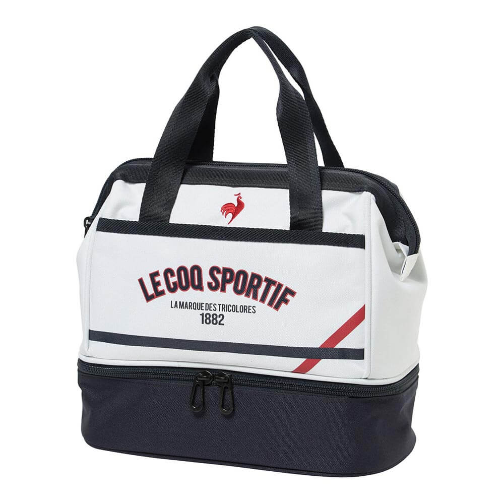 ルコック Le coq sportif　メンズ 二層式 保冷 カートポーチ LG6STT40M WHRD ホワイト×レッド　2026年モデル ホワイト×レッド