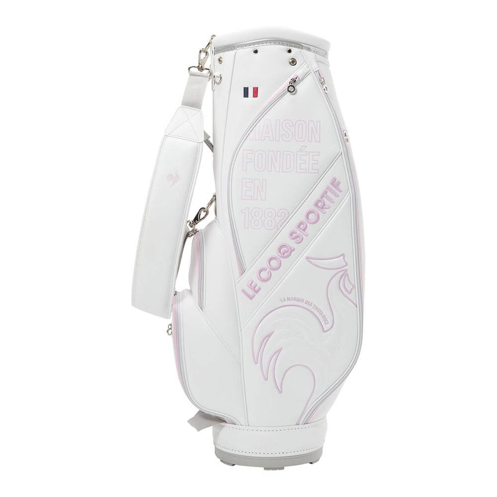 ルコック Le coq sportif　レディース スポーティデザイン キャディバッグ LG6SCB00L WHPK ホワイト×ピンク　2026年モデル ホワイト×ピンク