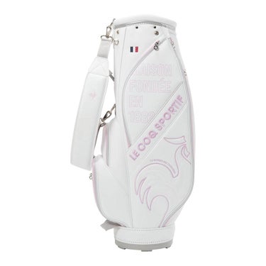 ルコック Le coq sportif　レディース スポーティデザイン キャディバッグ LG6SCB00L WHPK ホワイト×ピンク　2026年モデル ホワイト×ピンク
