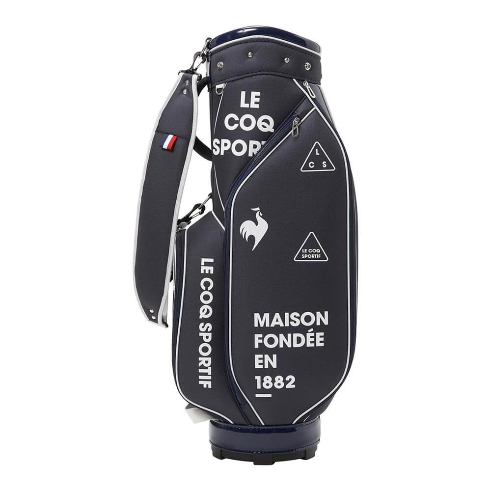ルコック Le coq sportif　レディース グラフィックデザイン 軽量 キャディバッグ LG6SCB01L NV00 ネイビー　2026年モデル ネイビー