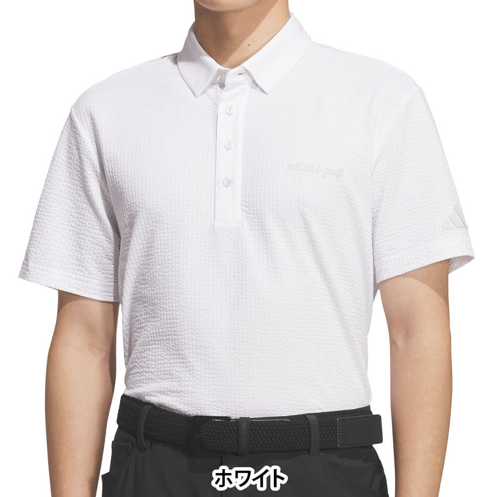 アディダス adidas　メンズ クライマクール シアサッカー ボタンダウン 半袖 ポロシャツ ZG328　2026年モデル 詳細2