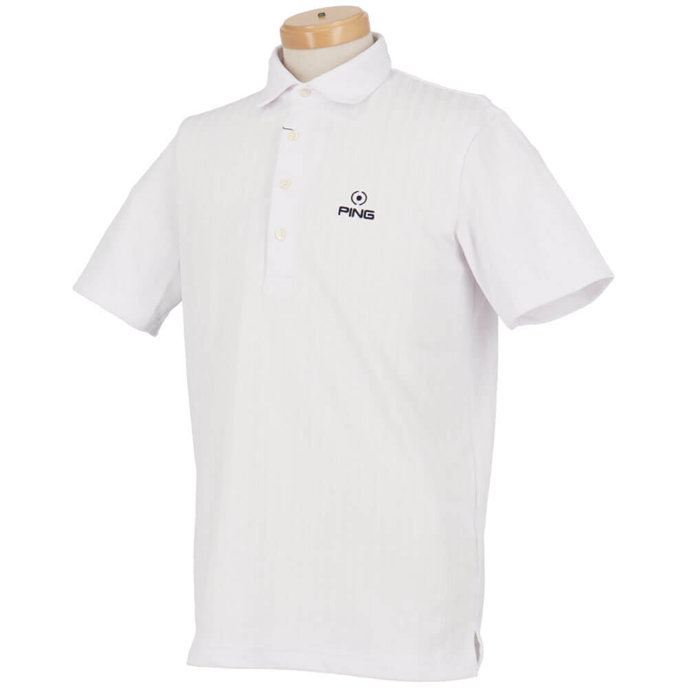 ピンゴルフ メンズ ストライプジャカード 半袖 ポロシャツ 621-6160307 [2026年春夏モデル] 詳細4