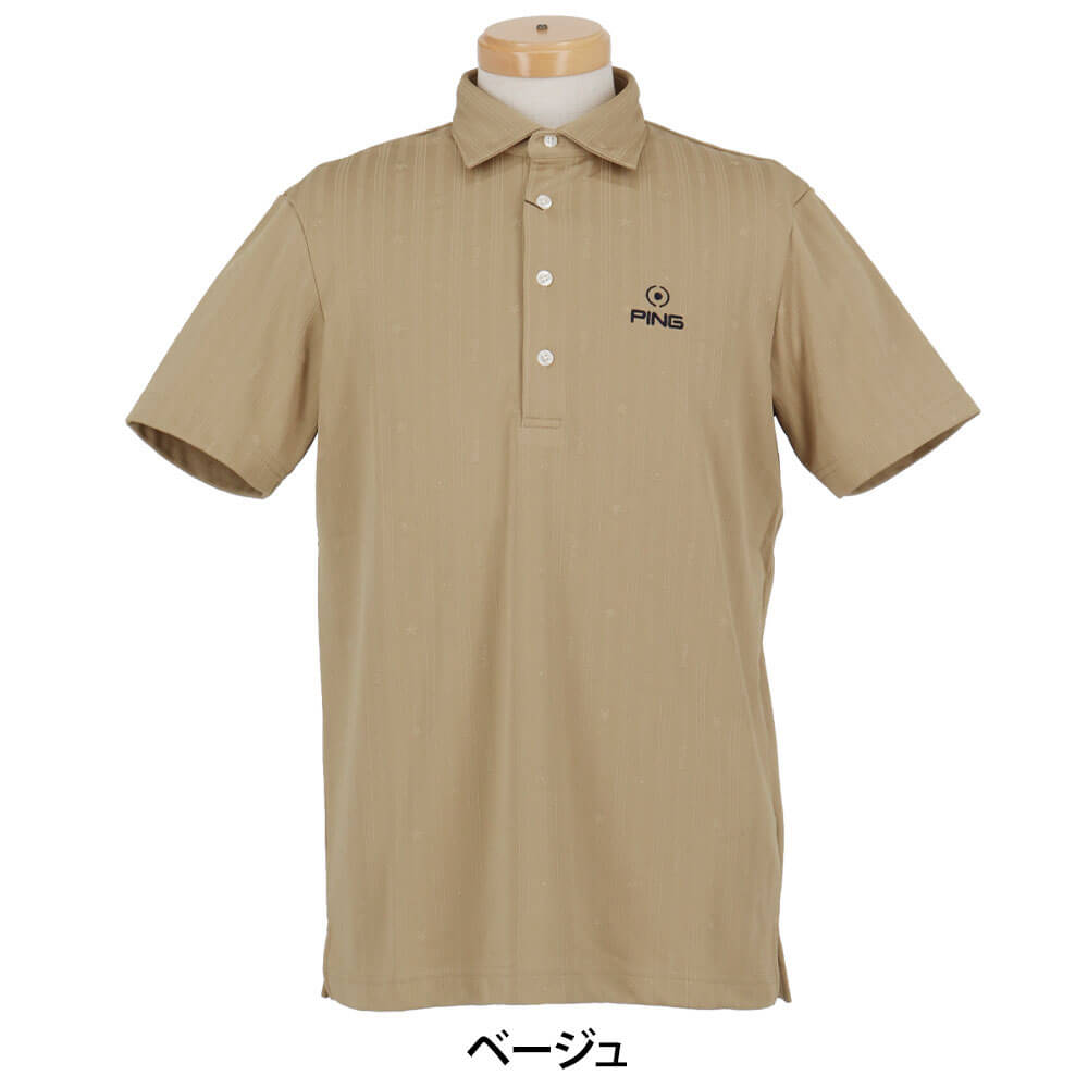 ピンゴルフ メンズ ストライプジャカード 半袖 ポロシャツ 621-6160307 [2026年春夏モデル] 詳細5