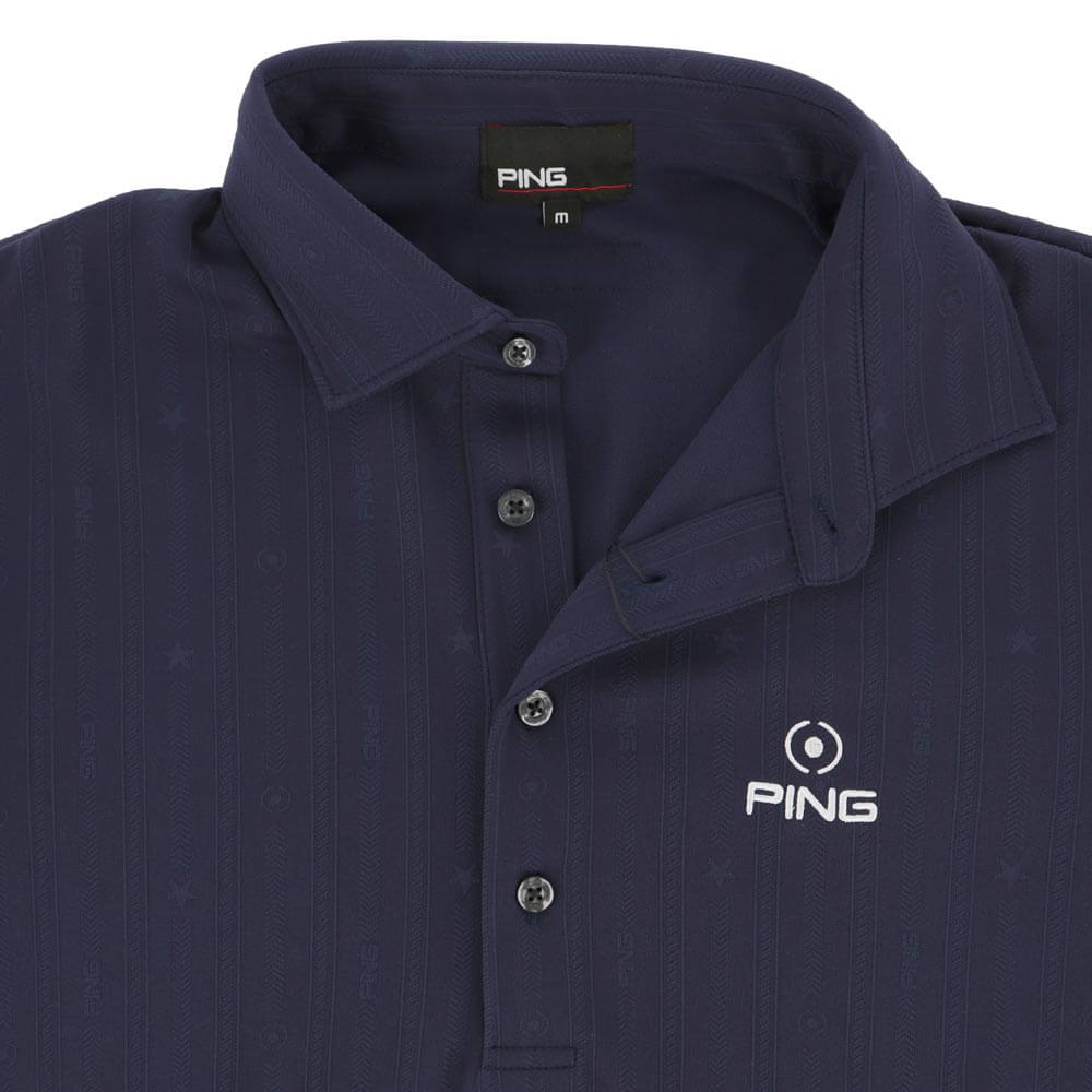 ピンゴルフ メンズ ストライプジャカード 半袖 ポロシャツ 621-6160307 [2026年春夏モデル] 詳細11