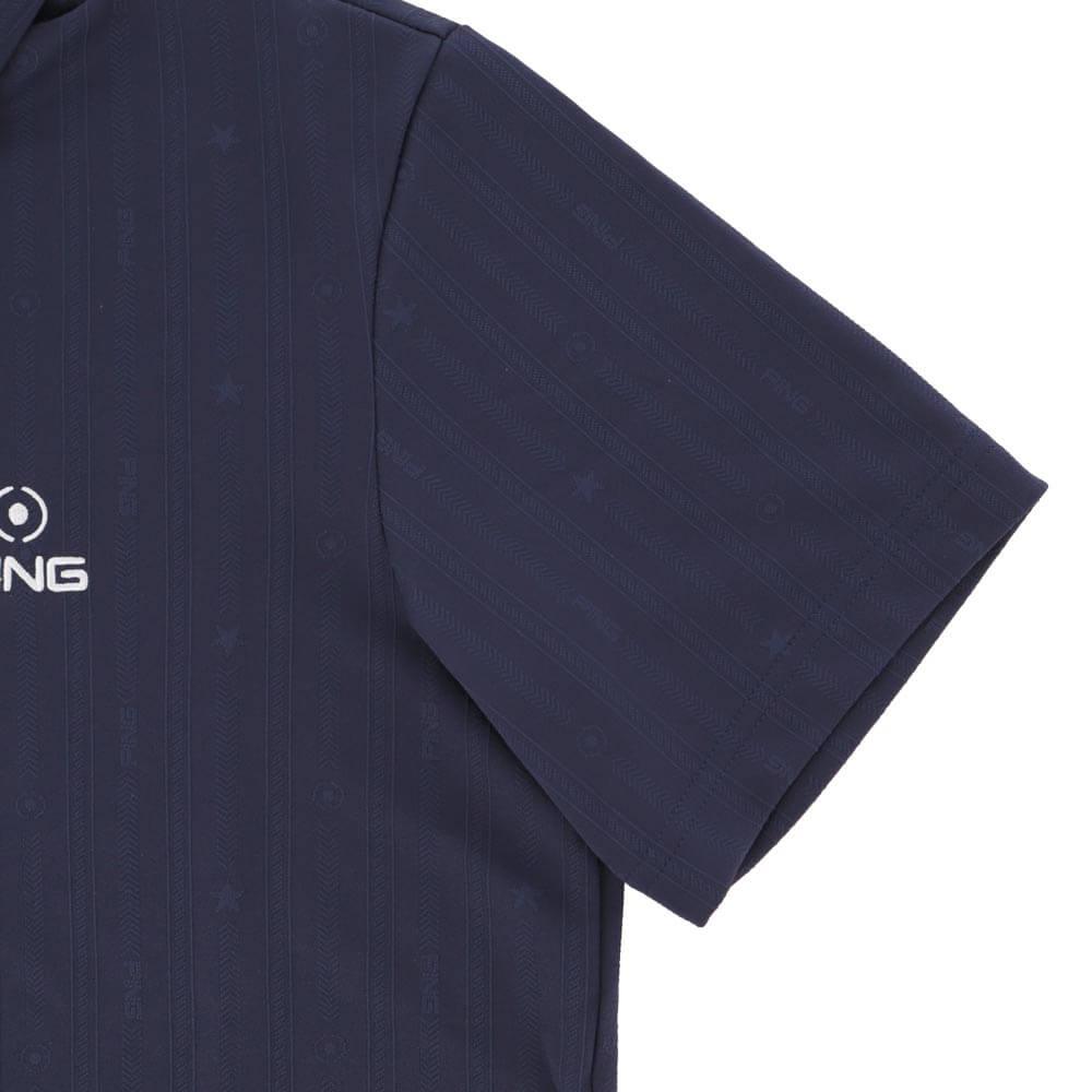 ピンゴルフ メンズ ストライプジャカード 半袖 ポロシャツ 621-6160307 [2026年春夏モデル] 詳細12