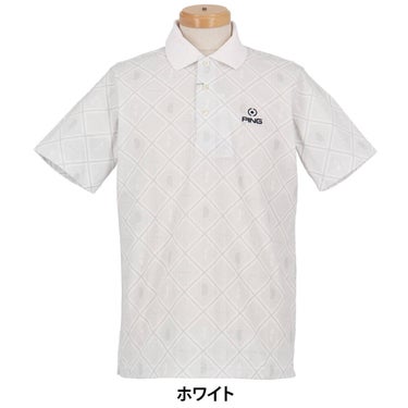 ピンゴルフ メンズ バイアスチェックプリント 半袖 ポロシャツ 621-6160403 [2026年春夏モデル] 詳細2