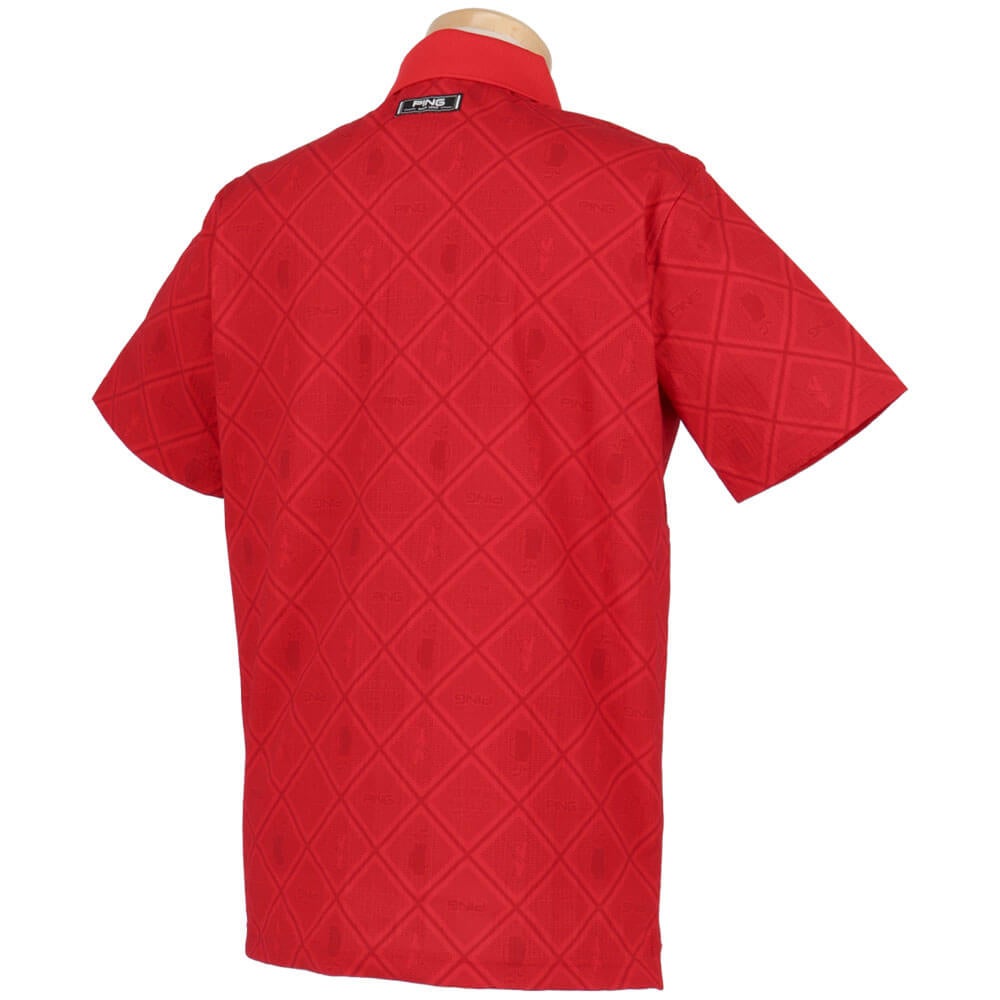 ピンゴルフ メンズ バイアスチェックプリント 半袖 ポロシャツ 621-6160403 [2026年春夏モデル] 詳細6