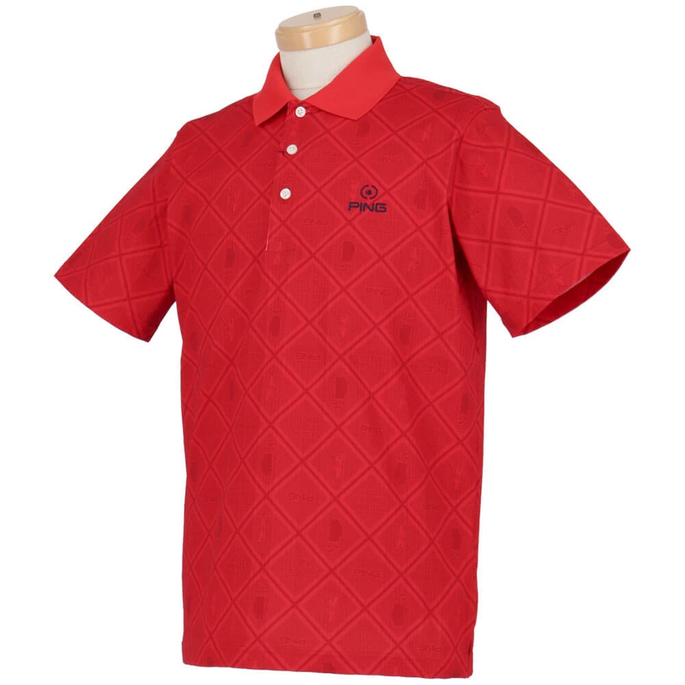 ピンゴルフ メンズ バイアスチェックプリント 半袖 ポロシャツ 621-6160403 [2026年春夏モデル] 詳細7