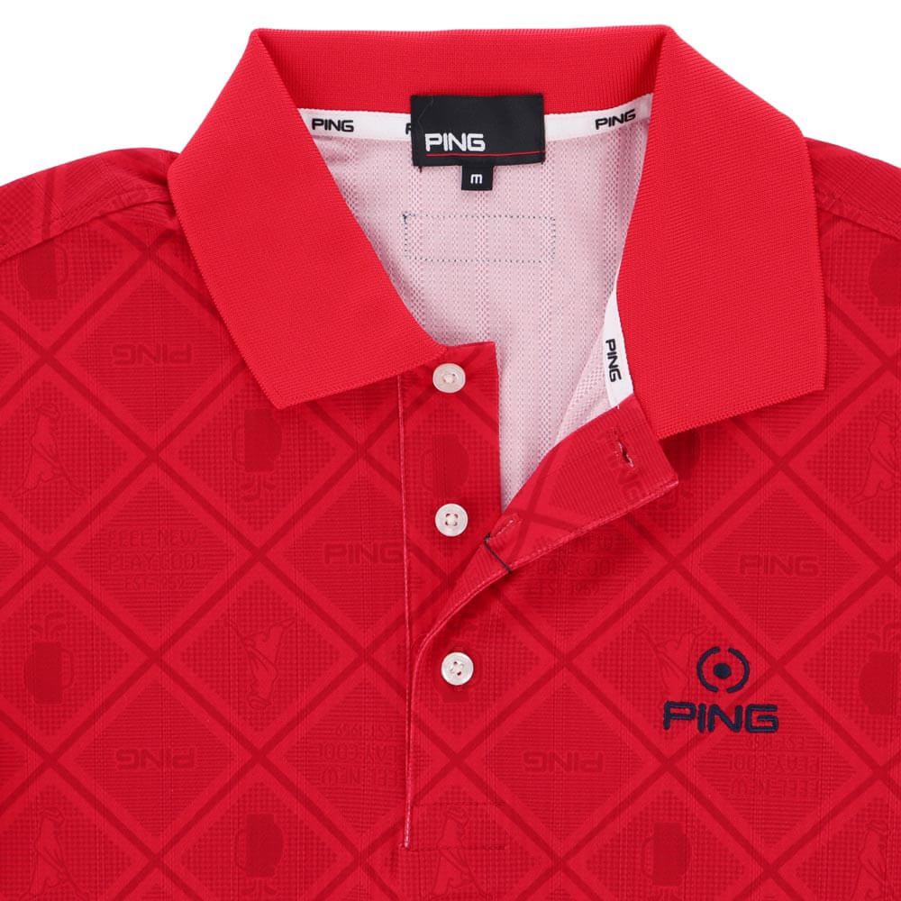 ピンゴルフ メンズ バイアスチェックプリント 半袖 ポロシャツ 621-6160403 [2026年春夏モデル] 詳細8