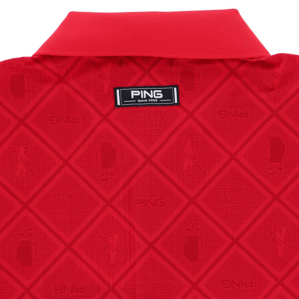 ピンゴルフ メンズ バイアスチェックプリント 半袖 ポロシャツ 621-6160403 [2026年春夏モデル] 詳細10