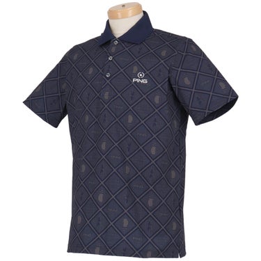 ピンゴルフ メンズ バイアスチェックプリント 半袖 ポロシャツ 621-6160403 [2026年春夏モデル] 詳細14