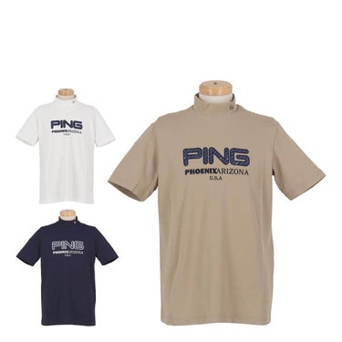ピン PING　メンズ アップリケ 半袖 ハイネックシャツ 621-6167201　2026年モデル 詳細1