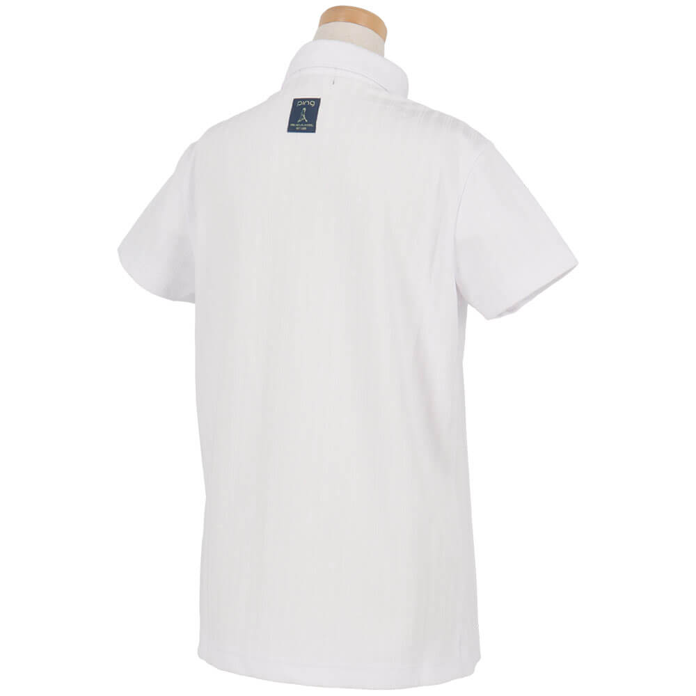 ピンゴルフ レディース ストライプジャカード 半袖 ボタンダウンシャツ 622-6160306 [2026年春夏モデル] 詳細3