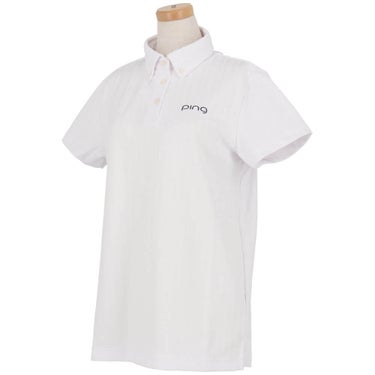 ピンゴルフ レディース ストライプジャカード 半袖 ボタンダウンシャツ 622-6160306 [2026年春夏モデル] 詳細4