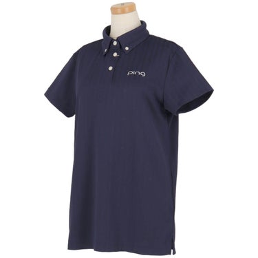 ピンゴルフ レディース ストライプジャカード 半袖 ボタンダウンシャツ 622-6160306 [2026年春夏モデル] 詳細10