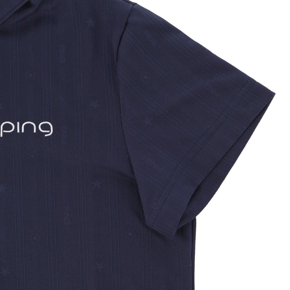 ピンゴルフ レディース ストライプジャカード 半袖 ボタンダウンシャツ 622-6160306 [2026年春夏モデル] 詳細12