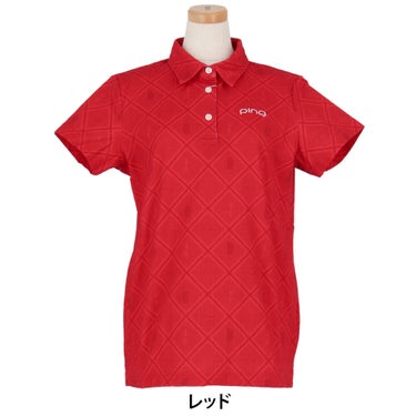 ピンゴルフ レディース バイアスチェックプリント 半袖 ポロシャツ 622-6160402 [2026年春夏モデル] 詳細5