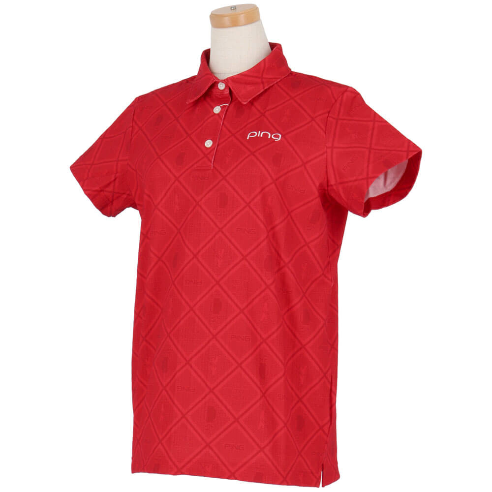 ピンゴルフ レディース バイアスチェックプリント 半袖 ポロシャツ 622-6160402 [2026年春夏モデル] 詳細7