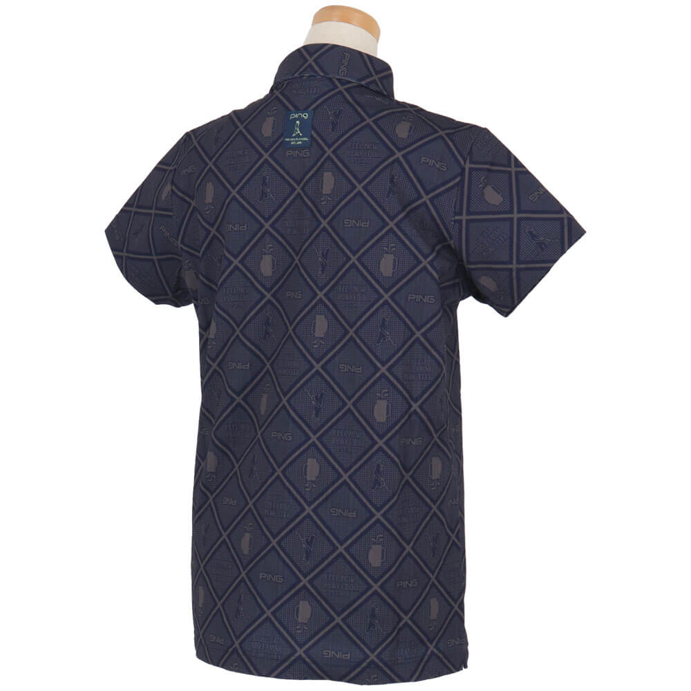 ピンゴルフ レディース バイアスチェックプリント 半袖 ポロシャツ 622-6160402 [2026年春夏モデル] 詳細13