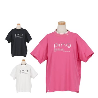 ピン PING　レディース 変形カノコ 半袖 ハイネックシャツ 622-6167300　2026年モデル