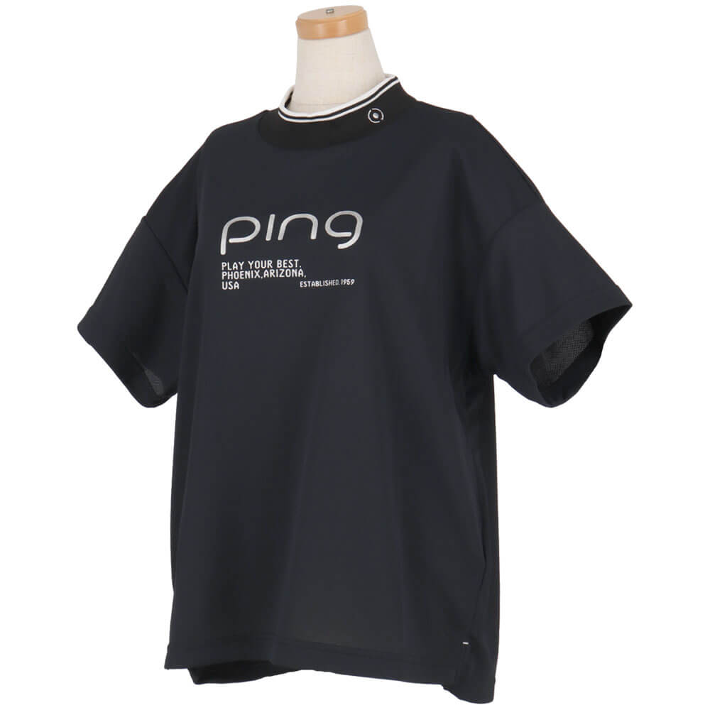 ピンゴルフ レディース 変形カノコ 半袖 ハイネックシャツ 622-6167300 [2026年春夏モデル] 詳細4