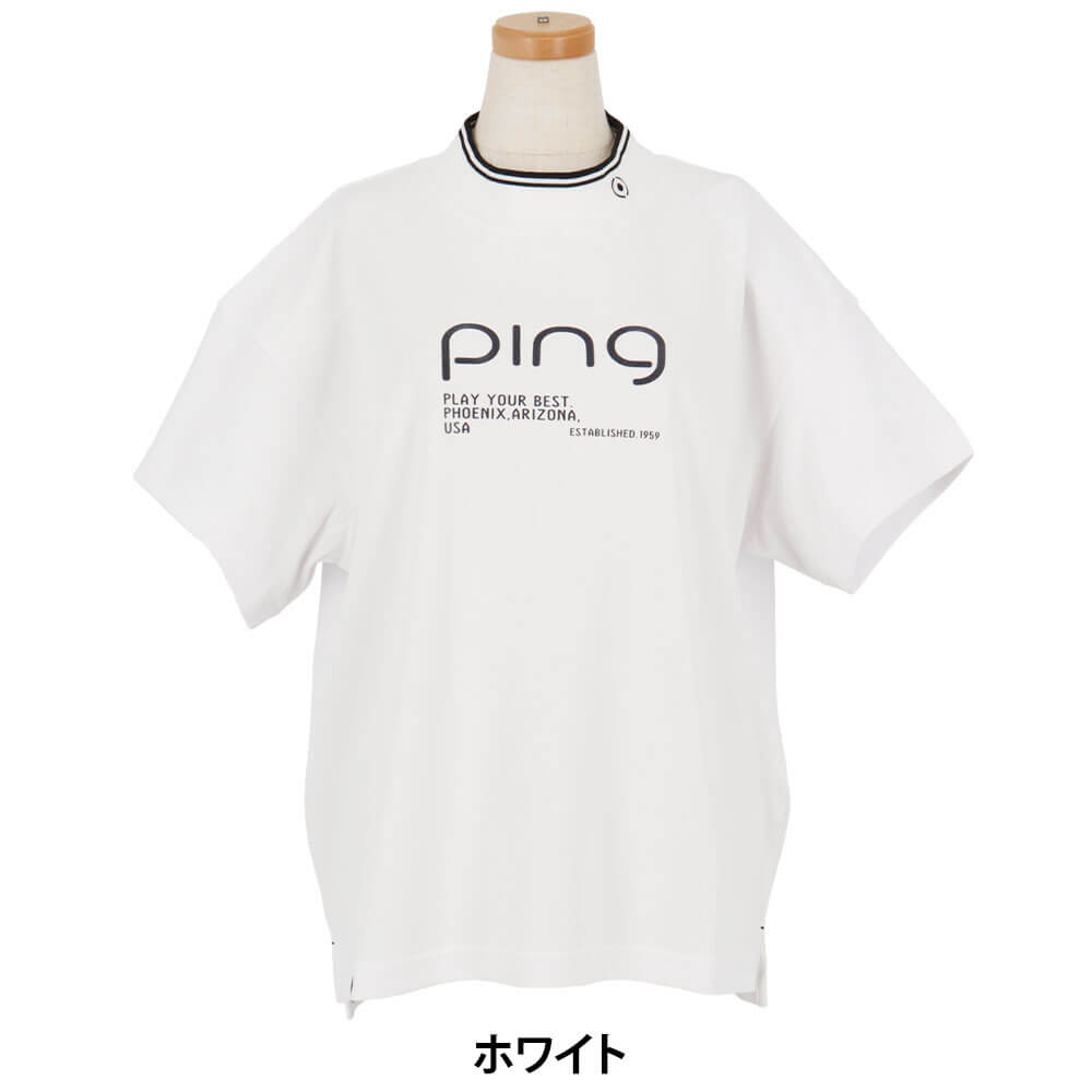 ピンゴルフ レディース 変形カノコ 半袖 ハイネックシャツ 622-6167300 [2026年春夏モデル] 詳細5