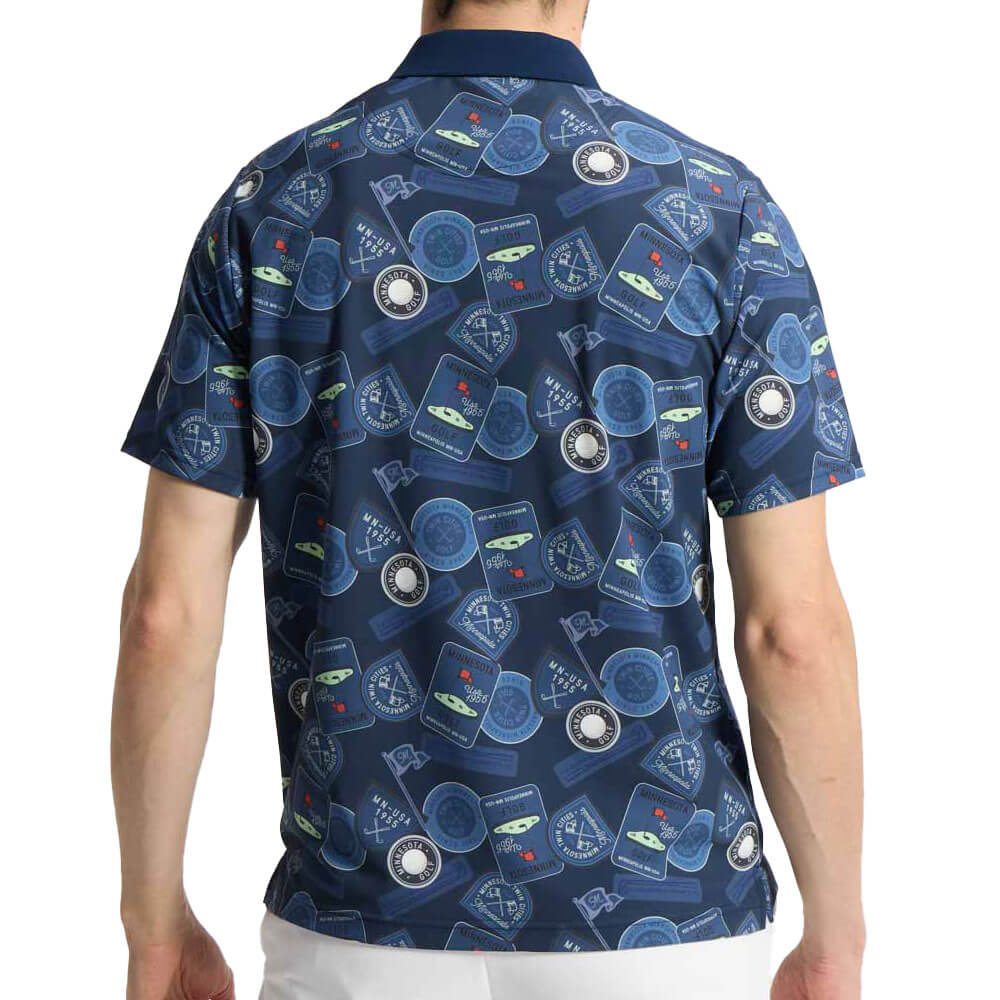 マンシングウェア メンズ ワッペン総柄プリント 半袖ポロシャツ MG6SHS35M ゴルフウェア [2026年春夏モデル] 詳細3
