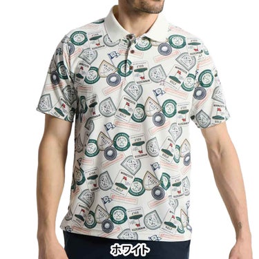 マンシングウェア メンズ ワッペン総柄プリント 半袖ポロシャツ MG6SHS35M ゴルフウェア [2026年春夏モデル] 詳細6