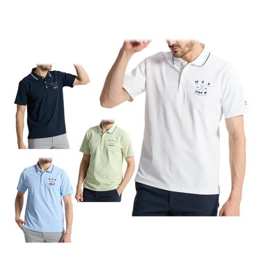 マンシングウェア Munsingwear　メンズ ロゴ刺繍 半袖 ポロシャツ MG6SHS36M　2026年モデル 詳細1