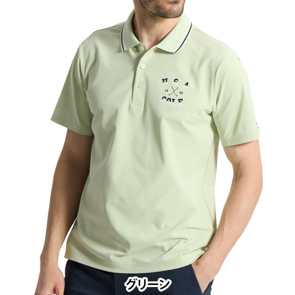マンシングウェア Munsingwear メンズ ロゴ刺繍 半袖 ポロシャツ MG6SHS36M 2026年モデル